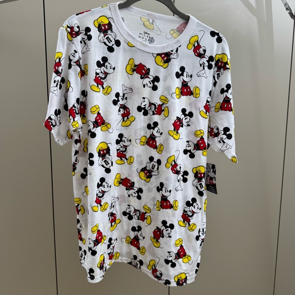 Disney Mickey Mouse Tee - White, Black, Red, Yellow